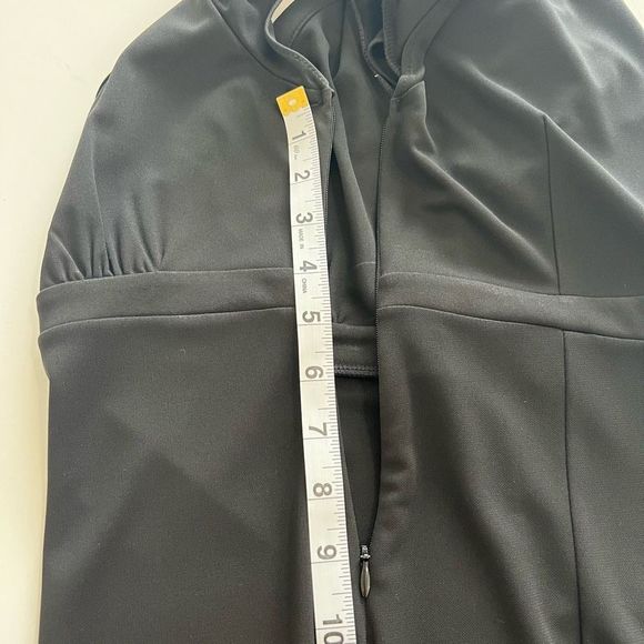 Loft Women's Black Flutter Cap Sleeve Side Zip V-Neck Midi Dress Size 0‎ - Picture 13 of 15